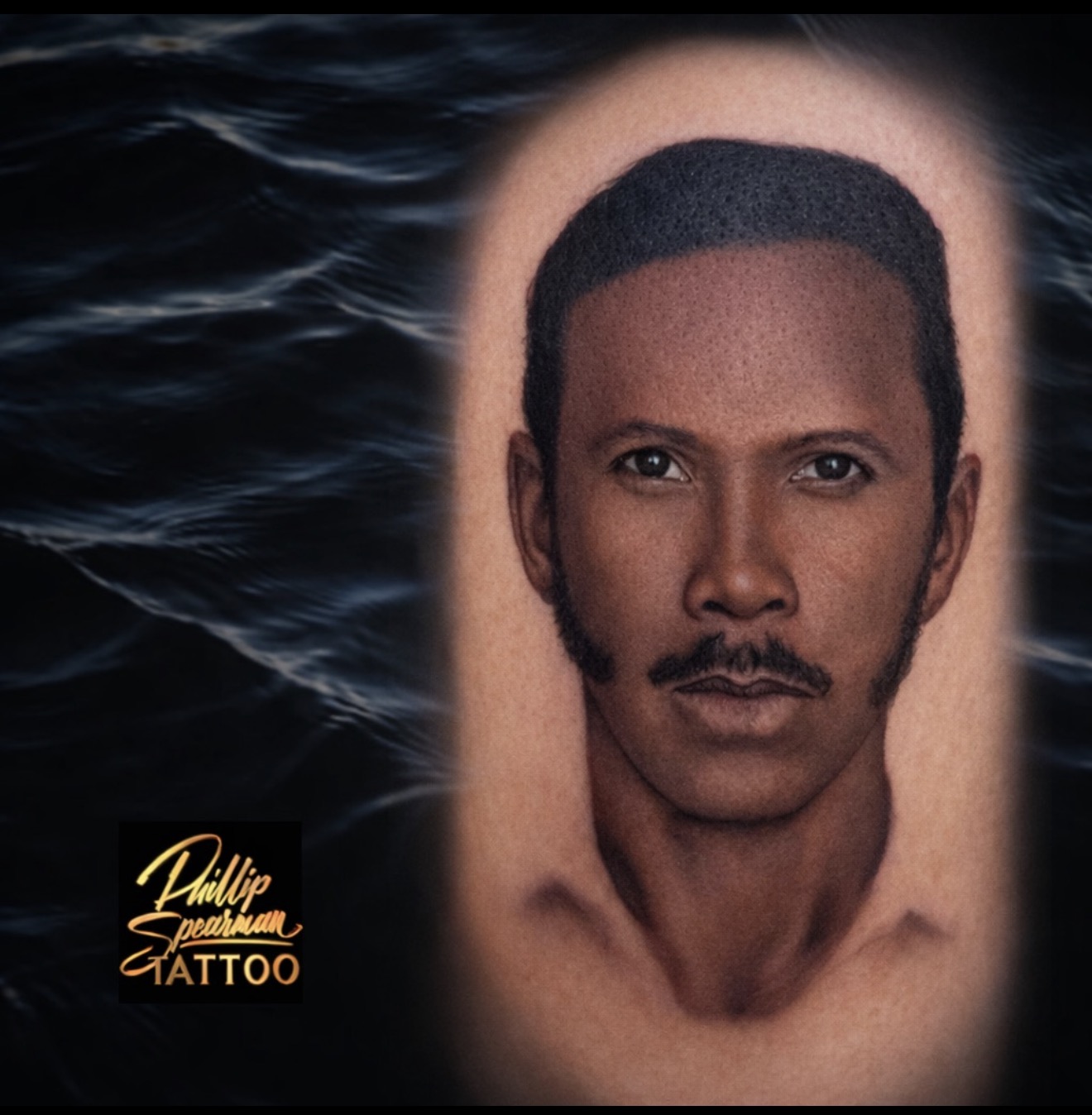 This portrait honors the client's father with remarkable detail, bringing his presence forward. Phillip's approach to the skin tones, from the subtle warmth in the forehead to the soft textures around the eyes, gives the surface a breathable quality. Every nuance, from the fine grain of natural skin to the distinctive character in his gaze and the realistic light within his eyes, forms a profound, lasting reflection.