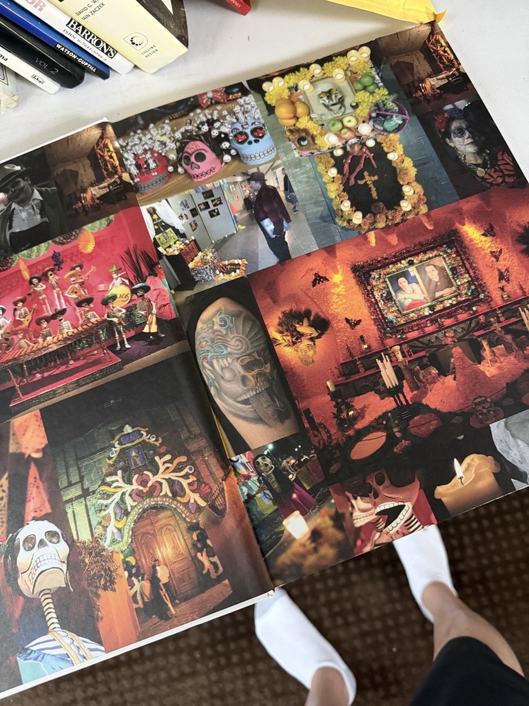 Phillip was called in to create a significant Day of the Dead representation piece. He completed this intricate work during the flights to and from South Korea. This press chapter features four images from that dedicated journey.